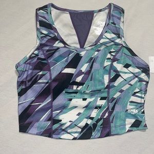 Jones New York Longline Sports Bra Purple Large
